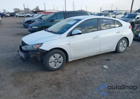 2017 Hyundai Ioniq Hybrid Blue z USA, uszkodzony, nr VIN KMHC65LC5HU037348